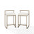Crosley Furniture  Harlowe 2Pc Counter Stool Set - 2 Stools In Creme, 17-1/2'' W x 18-3/4'' D x 28'' H