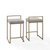 Crosley Furniture  Harlowe 2Pc Counter Stool Set - 2 Stools In Gray, 17-1/2'' W x 18-3/4'' D x 28'' H