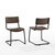 Crosley Furniture  Conrad 2Pc Cantilever Dining Chair Set- 2 Chairs In Distressed Mocha, 18'' W x 20'' D x 29-1/2'' H