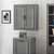 Crosley Furniture Tara Wall Cabinet, Vintage Gray Finish, 23-3/4''W x 8''D x 26''H