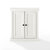 Crosley Furniture  Seaside Wall Cabinet In Distressed White, 23-1/2'' W x 8'' D x 26'' H