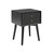 Crosley Furniture Landon Night Stand In Matte Black, 18'' W x 15'' D x 23-3/4'' H
