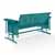 Crosley Furniture Bates Collection Outdoor Metal Sofa Glider in Turquoise, 65-3/4''W x 28''D x 32-1/2''H