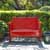 Crosley Furniture Bates Collection Outdoor Loveseat Glider in Red, 48-3/4''W x 28''D x 32-1/2''H