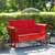 Crosley Furniture Bates Collection Outdoor Loveseat Glider in Red, 48-3/4''W x 28''D x 32-1/2''H