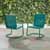 Crosley Furniture Bates Collection Outdoor Chair in Turquoise, Set of Two, 22''W x 22''D x 35''H