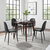 Crosley Furniture  Landon 5Pc Dining Set W/ Weston Chairs- Table & 4 Chairs In Distressed Black, 88'' W x 88'' D x 34'' H