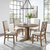 Crosley Furniture  Joanna 5Pc Round Dining Set - Round Table & 4 Upholstered Back Chairs In Rustic Brown, 102'' W x 102'' D x 39-7/8'' H