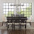 Crosley Furniture  Hayden 9Pc Dining Set - Table, 6 Slat Back Chairs, & 2 Upholstered Chairs In Slate, 98'' W x 133'' D x 40-1/4'' H