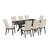 Crosley Furniture  Hayden 9Pc Dining Set - Table & 8 Upholstered Chairs In Slate, 101'' W x 133'' D x 39-3/4'' H
