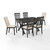 Crosley Furniture  Hayden 7Pc Dining Set - Table, 4 Slat Back Chairs, & 2 Upholstered Chairs In Slate, 98'' W x 133'' D x 40-1/4'' H