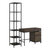 Crosley Furniture  Jacobsen 3Pc File Cabinet, Desk And Etagere Set- Desk, File Cabinet, & Narrow Etagere In Brown Ash, 61'' W x 20'' D x 80-1/2'' H