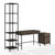 Crosley Furniture  Jacobsen 3Pc File Cabinet, Desk And Etagere Set- Desk, File Cabinet, & Narrow Etagere In Brown Ash, 61'' W x 20'' D x 80-1/2'' H