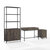 Crosley Furniture  Jacobsen 3Pc File Cabinet, Desk And Etagere Set- Desk, File Cabinet, & Large Etagere In Brown Ash, 77'' W x 20'' D x 80-1/2'' H
