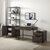 Crosley Furniture  Jacobsen 3Pc File Cabinet, Desk And Etagere Set- Desk, File Cabinet, & Large Etagere In Brown Ash, 77'' W x 20'' D x 80-1/2'' H
