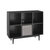 Crosley Furniture  Liam 6 Cube Record Storage Bookcase With Speaker- Bookcase & Speaker In Black, 42-1/4'' W x 15-3/4'' D x 35-7/8'' H