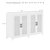 Crosley Furniture  Milo 2Pc Media Storage Cabinet Set- 2 Storage Pantries In White, 56'' W x 15-3/4'' D x 37-3/4'' H