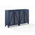 Crosley Furniture  Cassai 2Pc Media Storage Cabinet Set- 2 Storage Pantries In Navy, 60'' W x 16'' D x 38'' H