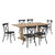 Crosley Furniture  Joanna 7Pc Dining Set W/Camille Chairs- Table & 6 Chairs In Matte Black, 123'' W x 86'' D x 34-3/4'' H