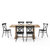 Crosley Furniture  Joanna 7Pc Dining Set W/Camille Chairs- Table & 6 Chairs In Matte Black, 123'' W x 86'' D x 34-3/4'' H