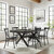 Crosley Furniture  Hayden 7Pc Dining Set W/Camille Chairs- Table & 6 Chairs In Matte Black, 123'' W x 91'' D x 34-3/4'' H