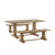 Crosley Furniture Joanna 3Pc Dining Set - Table & 2 Benches In Rustic Brown, 72'' W x 78'' D x 31-1/4'' H