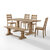 Crosley Furniture Joanna 6Pc Dining Set - Table, Bench, & 4 Ladder Back Chairs In Rustic Brown, 128'' W x 85'' D x 39-1/8'' H