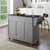 Crosley Furniture Portable Kitchen Cart Black Finish Granite Top KitchenSource