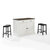 Kitchen Island with Uph Saddle Stools - Display View