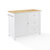 Crosley Furniture  Soren Wood Top Kitchen Island/Cart In White, 42-1/8'' W x 18-1/8'' D x 37-1/2'' H