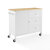 Crosley Furniture  Soren Wood Top Kitchen Island/Cart In White, 42-1/8'' W x 18-1/8'' D x 37-1/2'' H
