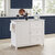 Crosley Furniture  Soren Stainless Steel Top Kitchen Island/Cart In White, 42-1/8'' W x 18-1/8'' D x 37-1/2'' H