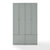 Crosley Furniture Harper 2Pc Entryway Set - 2 Pantry Closets In Gray, 44'' W x 12-1/2'' D x 74'' H