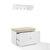 Crosley Furniture Harper 2 Piece Entryway Set - Bench & Shelf In White, 33'' W x 16-1/2'' D x 74'' H