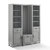 Crosley Furniture Tara 3Pc Entryway Set - Hall Tree & 2 Linen Cabinets In Distressed Gray, 54'' W x 16-1/2'' D x 67-5/8'' H
