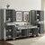Distressed Gray - Sideboard And Pantry Set