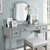 Crosley Furniture Vista 2Pc Vanity Set - Vanity, Mirror In Gray, 46'' W x 19'' D x 55-3/4'' H