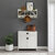 Crosley Furniture Fremont 2Pc Entryway Set - Accent Cabinet, Shelf In Distressed White, 34-1/2'' W x 11-1/2'' D x 74-1/4'' H