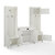Crosley Furniture Fremont 3Pc Entryway Set - Accent Cabinet, 2 Hall Trees In Distressed White, 78-3/4'' W x 18'' D x 74-1/4'' H