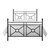 Crosley Furniture  Montgomery Queen Bed - Headboard, Footboard, Finials, Rails In Black, 84-1/4'' W x 61-3/4'' D x 56'' H