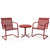 Crosley Furniture 3-Piece Coral Red