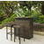 Crosley Furniture Palm Harbor 3 Piece Outdoor Wicker Bar Set - Table & Two Stools
