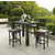 Crosley Furniture Palm Harbor 5 Piece Outdoor Wicker High Dining Set - Table & Four Stools