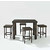 Crosley Furniture Palm Harbor 5 Piece Outdoor Wicker High Dining Set - Table & Four Stools