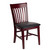 Henry Slat Back Wood Chair With Black Vinyl Seat by Cambridge