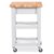 Chris & Chris The Essential Series Kitchen Cart with End Grain Wood in White, 24'' W x 20'' D x 36'' H
