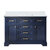 Design Element Milano 48'' Single Sink Vanity in Blue with Carrara White Marble Countertop, Product Front View