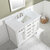 Design Element Milano 48'' Single Sink Vanity in White with Carrara White Marble Countertop, Overhead View
