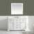 Design Element Milano 54'' Single Sink Vanity in White with Carrara White Marble Countertop, Installed View
