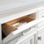 Design Element Milano 54'' Single Sink Vanity in White with Carrara White Marble Countertop, Tip Out Drawer View